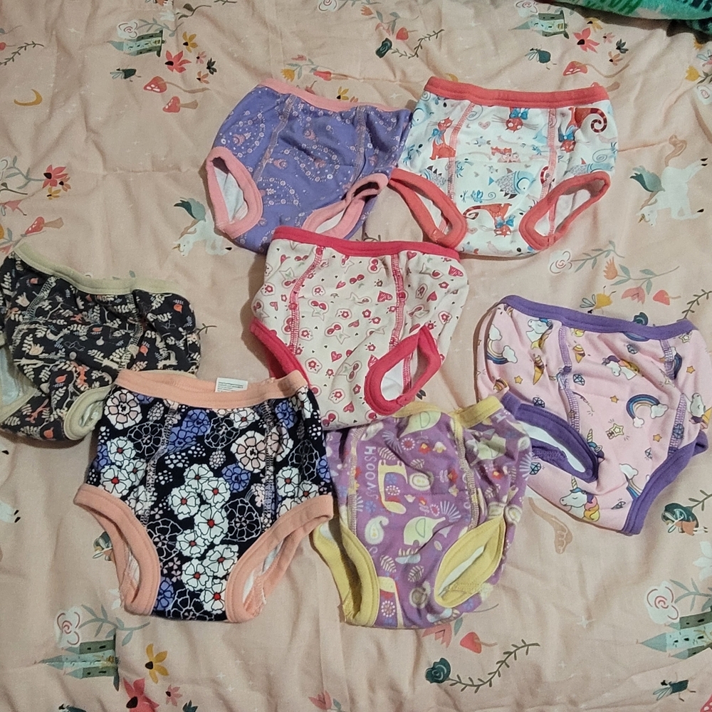 Girls' Assorted Purple & Pink Training Underwear Size 2T - Pack of 7